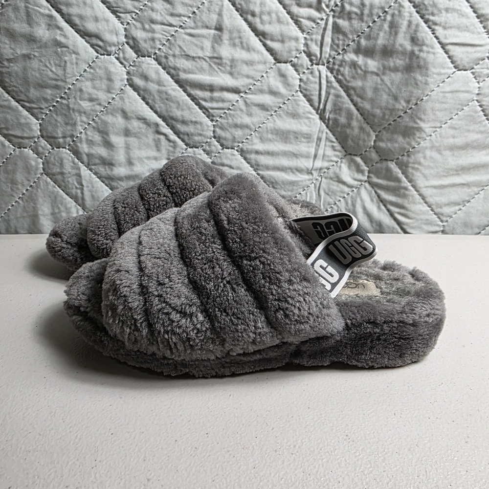 UGG Gray Slide Slip On Sandal Women's Comfort Shoes Slippers 
Sz USA 8